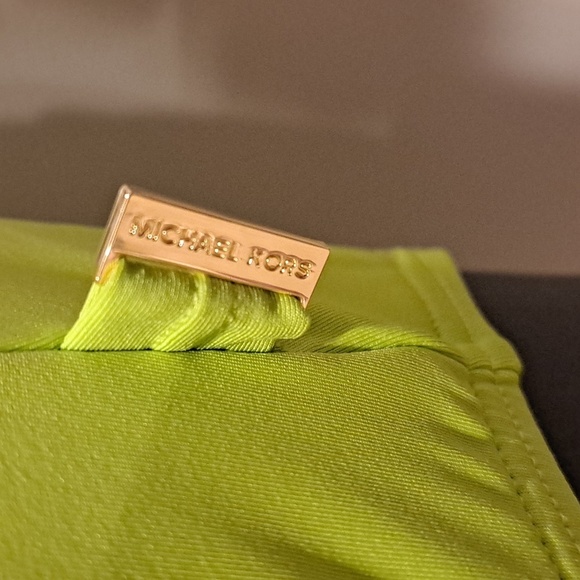 Michael Kors Limeade Color One Shoulder Cutout One Piece Swimsuit - Picture 7 of 11